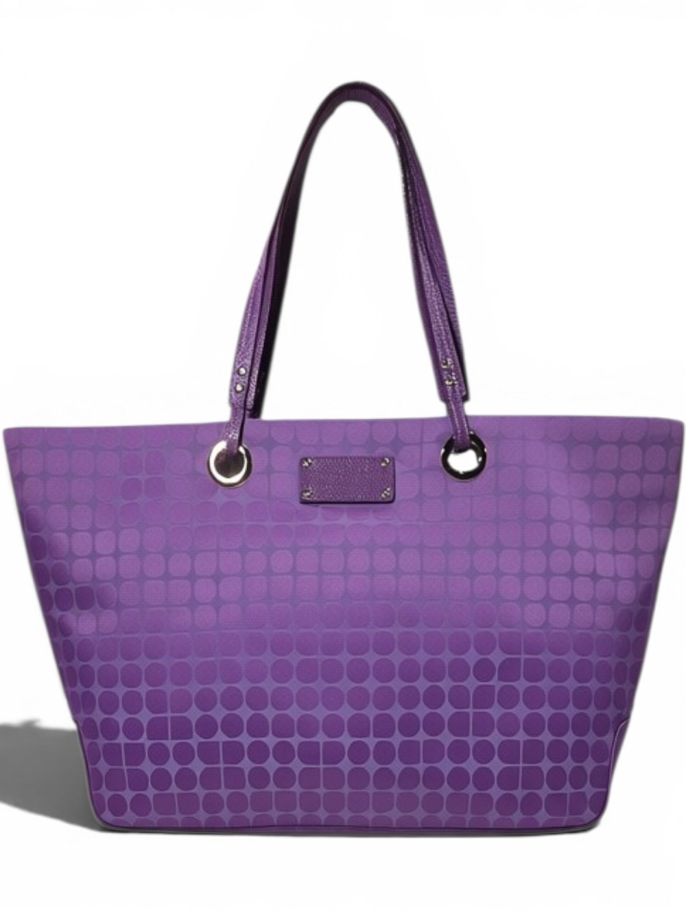Kate Spade New York Purple Dot Print Large Tote Bag